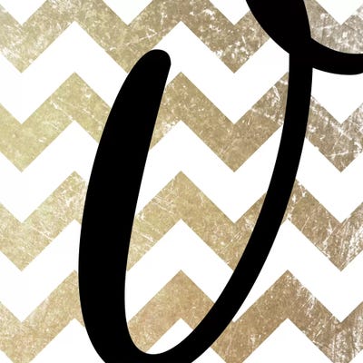V-Bold Gold Chevron by 5by5collective art print