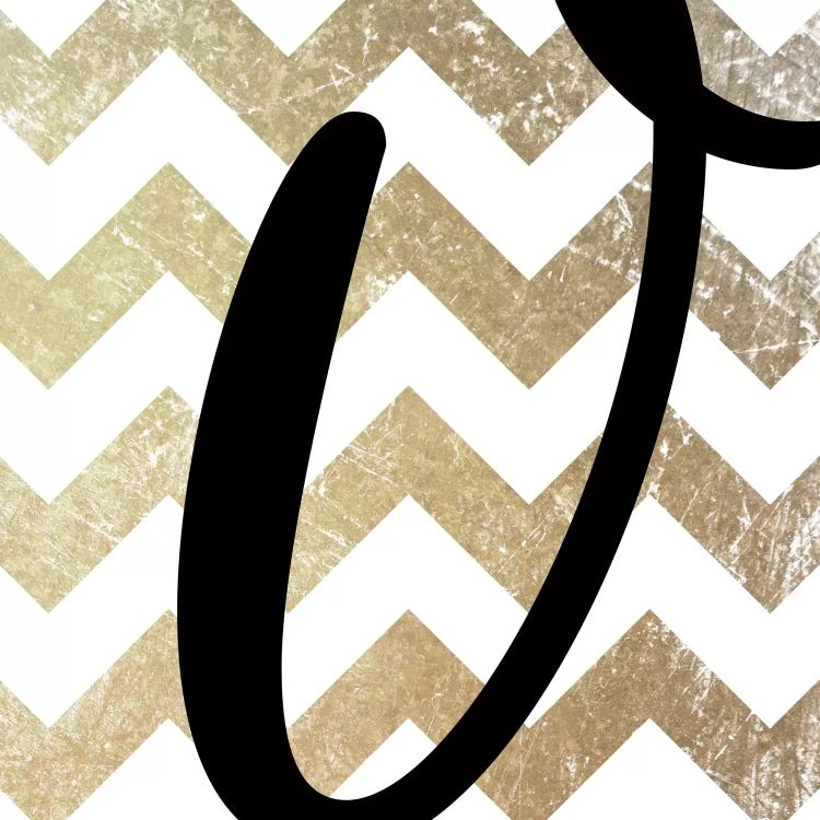 V-Bold Gold Chevron by 5by5collective wall art