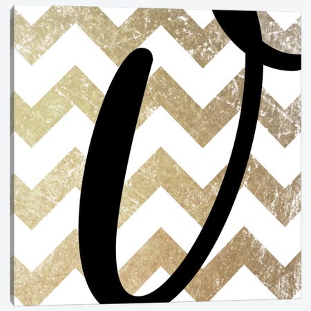 V-Bold Gold Chevron Canvas Print #TOA410} by 5by5collective Canvas Print