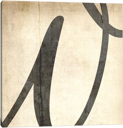 W-Bleached Linen Canvas Art Print - Letter W