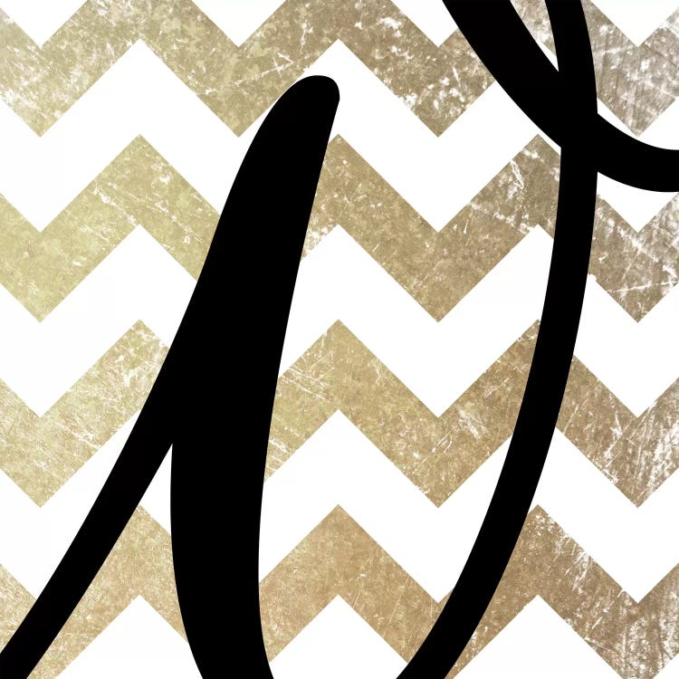 W-Bold Gold Chevron by 5by5collective wall art