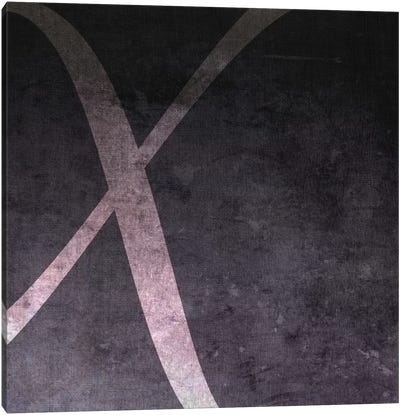 X-B&W Neg Canvas Art Print - Letter X