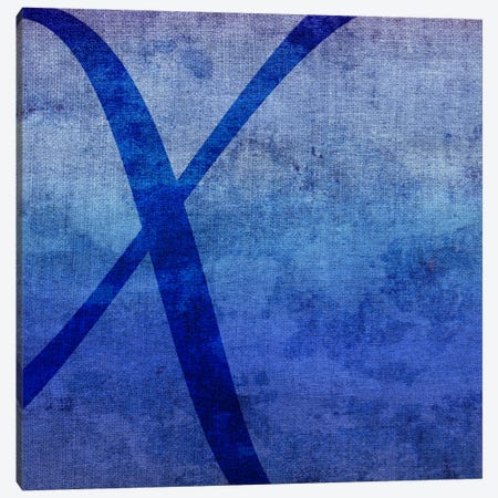 X-Blue To Purple Stain Canvas Print #TOA421} by 5by5collective Canvas Wall Art