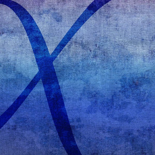 Alphabet: X-Blue To Purple Stain by 5by5collective