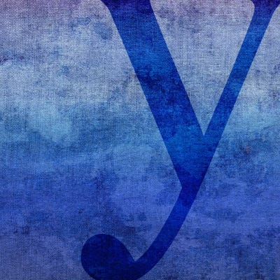 Y-Blue To Purple Stain by 5by5collective canvas print