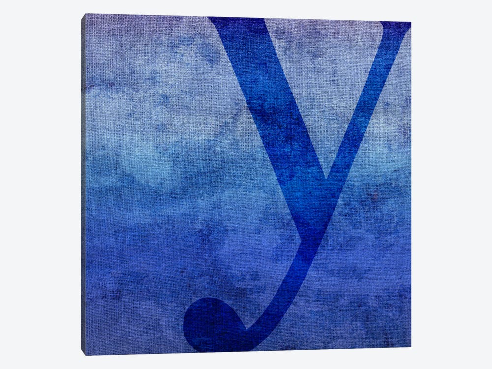 Y-Blue To Purple Stain by 5by5collective 1-piece Canvas Print