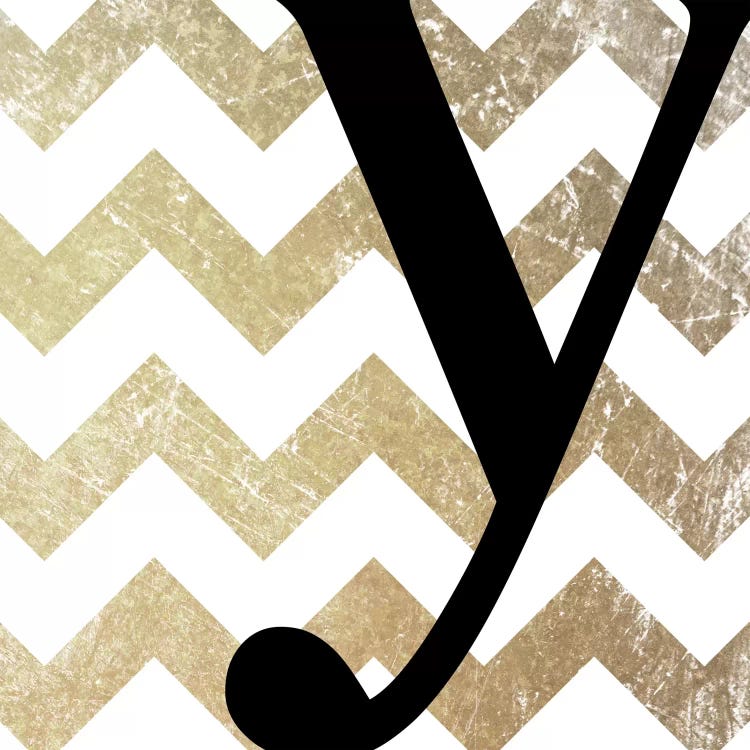 Y-Bold Gold Chevron by 5by5collective wall art