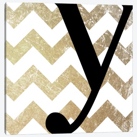 Y-Bold Gold Chevron Canvas Print #TOA428} by 5by5collective Canvas Wall Art