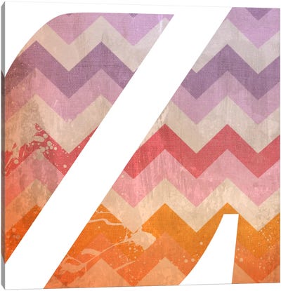 Z-Blah Stained Canvas Art Print - Letter Z