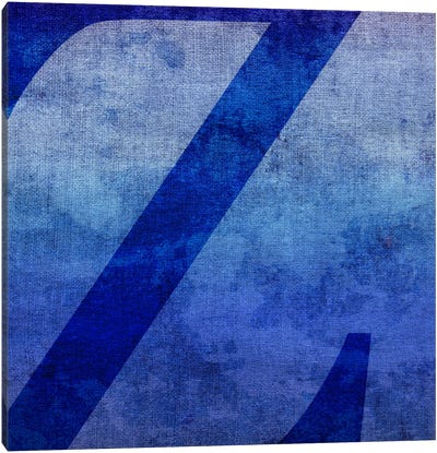 Z-Blue To Purple Stain Canvas Art Print - Alphabet Art