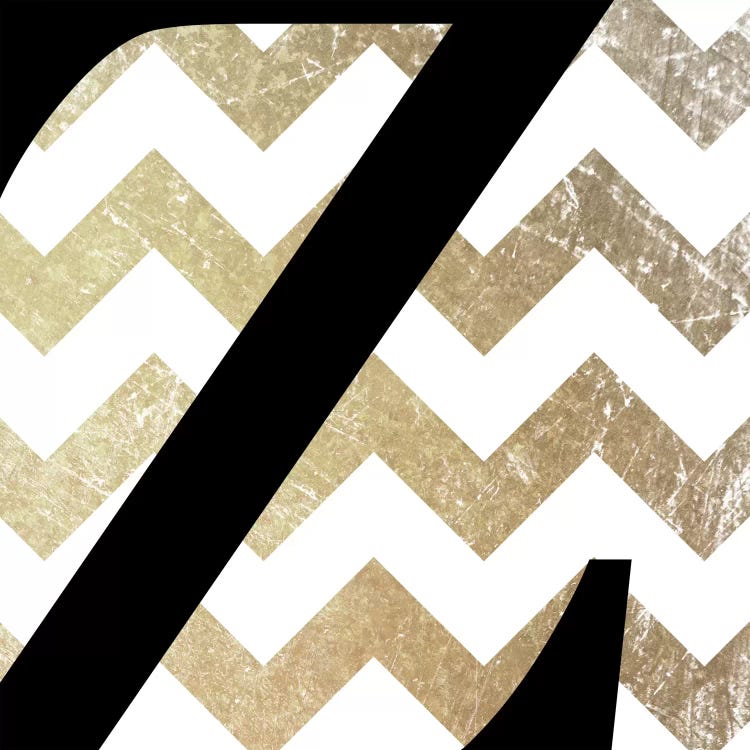 Z-Bold Gold Chevron by 5by5collective wall art