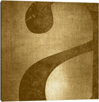 Gold Shimmer Lower Case "A" Canvas Art Print