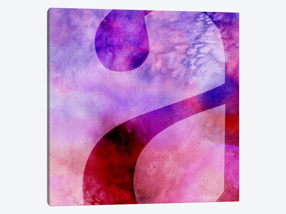 Purplish Lower Case "A" by 5by5collective 1-piece Canvas Wall Art