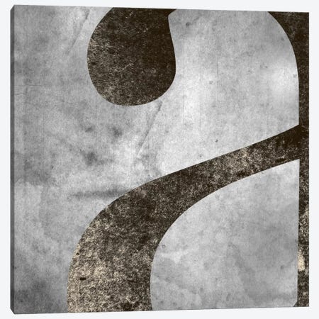 Silver Fade Lower Case "A" Canvas Print #TOA440} by 5by5collective Canvas Artwork