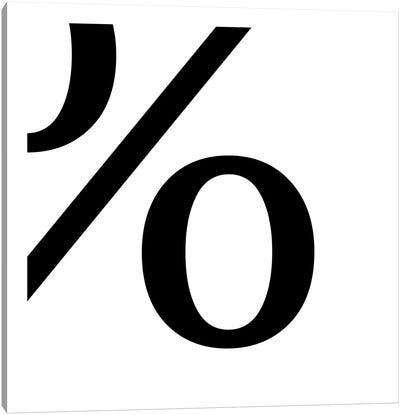 percent2 Canvas Art Print - Punctuation Art
