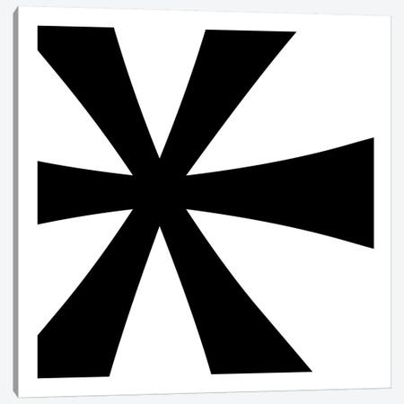 Asterisk in Black with White Background Canvas Print #TOA6} by 5by5collective Canvas Artwork
