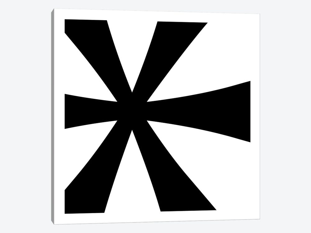 Asterisk in Black with White Background by 5by5collective 1-piece Canvas Wall Art