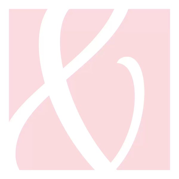 Ampersand in White with Pink Background