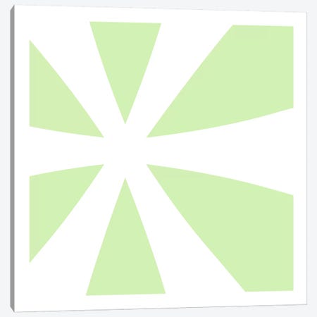 Asterisk in White with Lime Green Background Canvas Print #TOA85} by 5by5collective Canvas Art Print