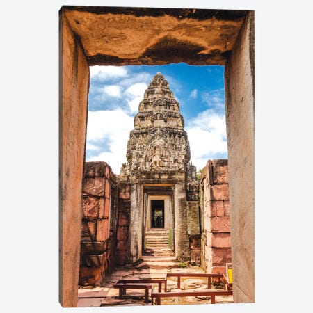 Thailand. Phimai Historical Park. Ruins of ancient Khmer temple complex. Central Sanctuary. Canvas Print #TOH10} by Tom Haseltine Canvas Art