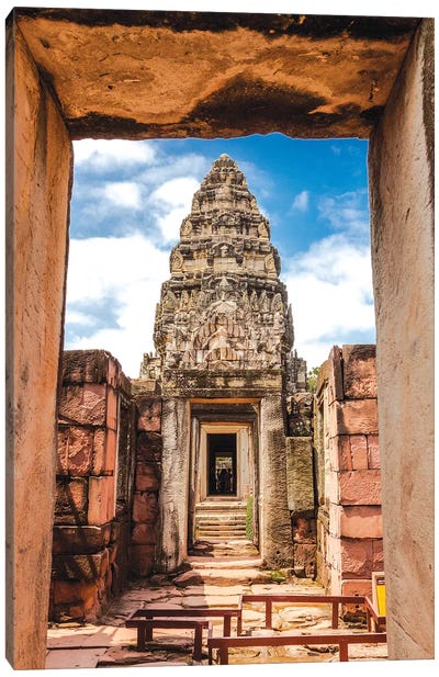 Thailand. Phimai Historical Park. Ruins of ancient Khmer temple complex. Central Sanctuary. Canvas Art Print - Southeast Asian Culture