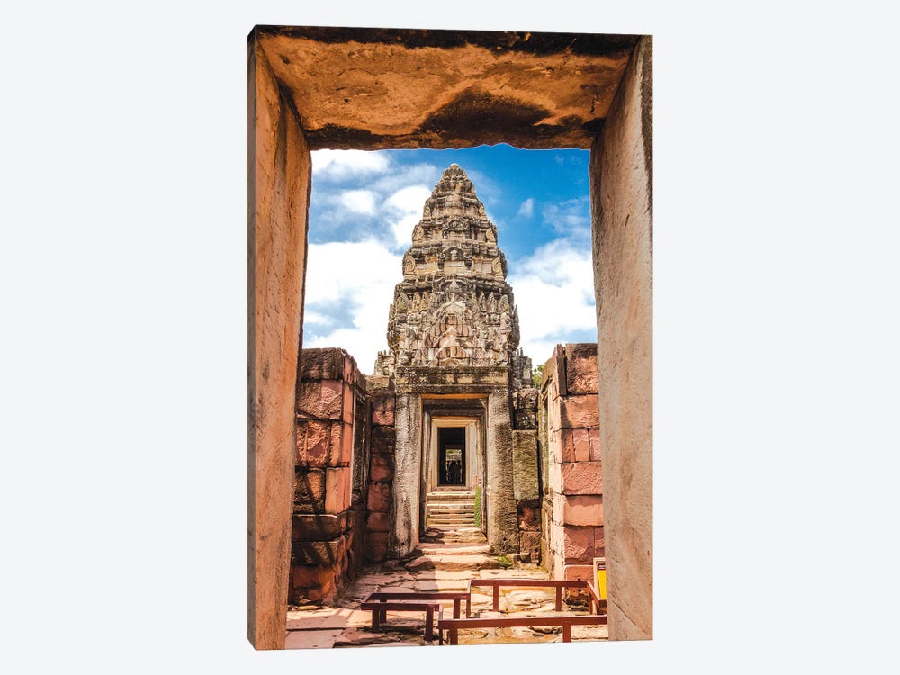 Thailand. Phimai Historical Park. Ruins of ancient Khmer temple complex. Central Sanctuary. by Tom Haseltine 1-piece Canvas Art Print