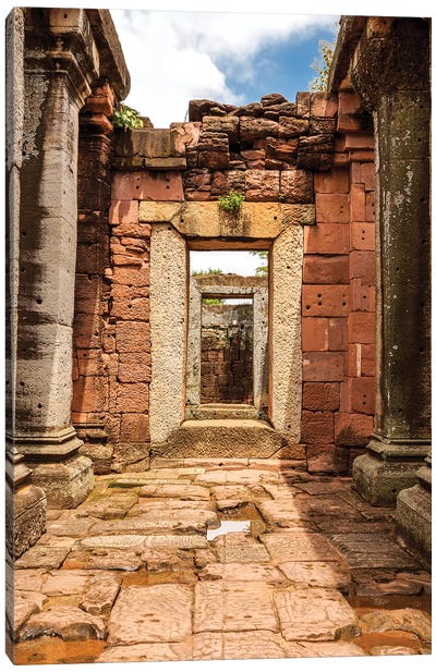Thailand. Phimai Historical Park. Ruins of ancient Khmer temple complex. Canvas Art Print - Thailand Art