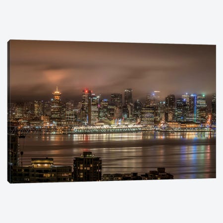 Vancouver Night Canvas Print #TOL10} by Tim Oldford Canvas Art