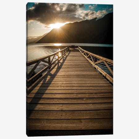 Crescent Lake Sunset Canvas Print #TOL3} by Tim Oldford Canvas Wall Art