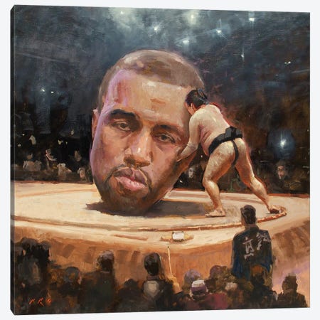 Kanye Sumo Canvas Print #TOP14} by Tony Pro Art Print