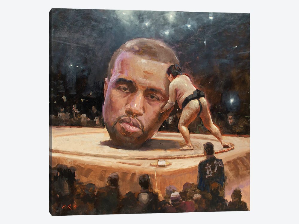 Kanye Sumo by Tony Pro 1-piece Canvas Print