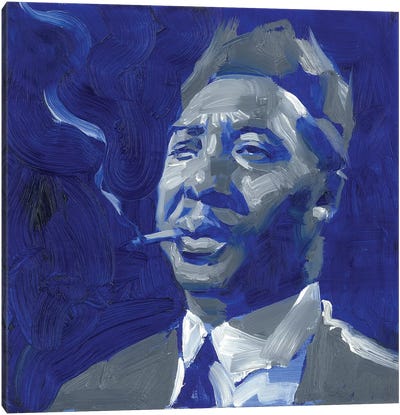 Muddy Waters  Canvas Art Print - Smoking Art