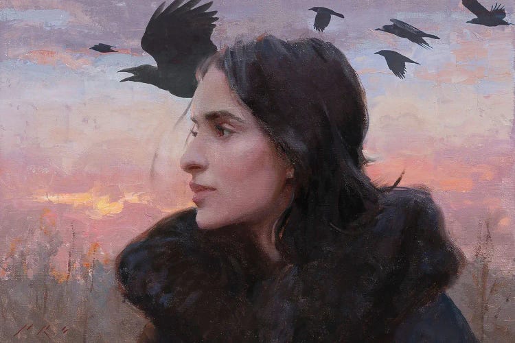 Winter's Light With Crows