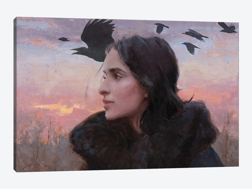 Winter's Light With Crows by Tony Pro 1-piece Canvas Print