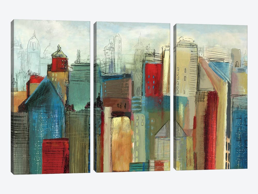 Sunlight City by Tom Reeves 3-piece Canvas Artwork