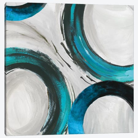 Teal Ring I Canvas Print #TOR114} by Tom Reeves Canvas Art