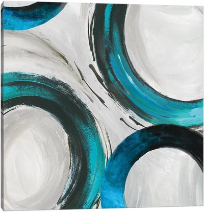 Teal Ring I Canvas Art Print - Tom Reeves