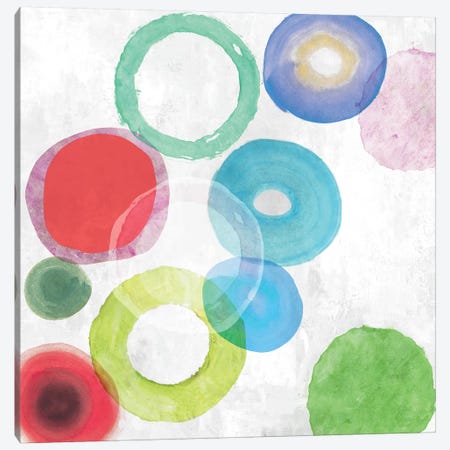 Colourful Rings I Canvas Print #TOR148} by Tom Reeves Canvas Artwork