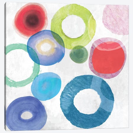 Colourful Rings II Canvas Print #TOR149} by Tom Reeves Canvas Artwork