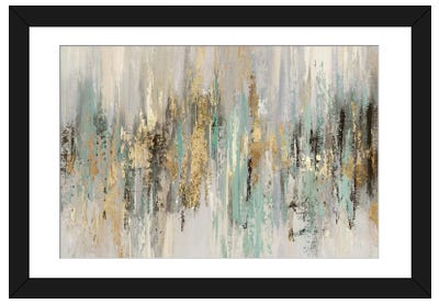 Dripping Gold I Paper Art Print - Abstract Art