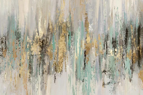 Large Abstract Art - Canvas Prints: Dripping Gold I by Tom Reeves