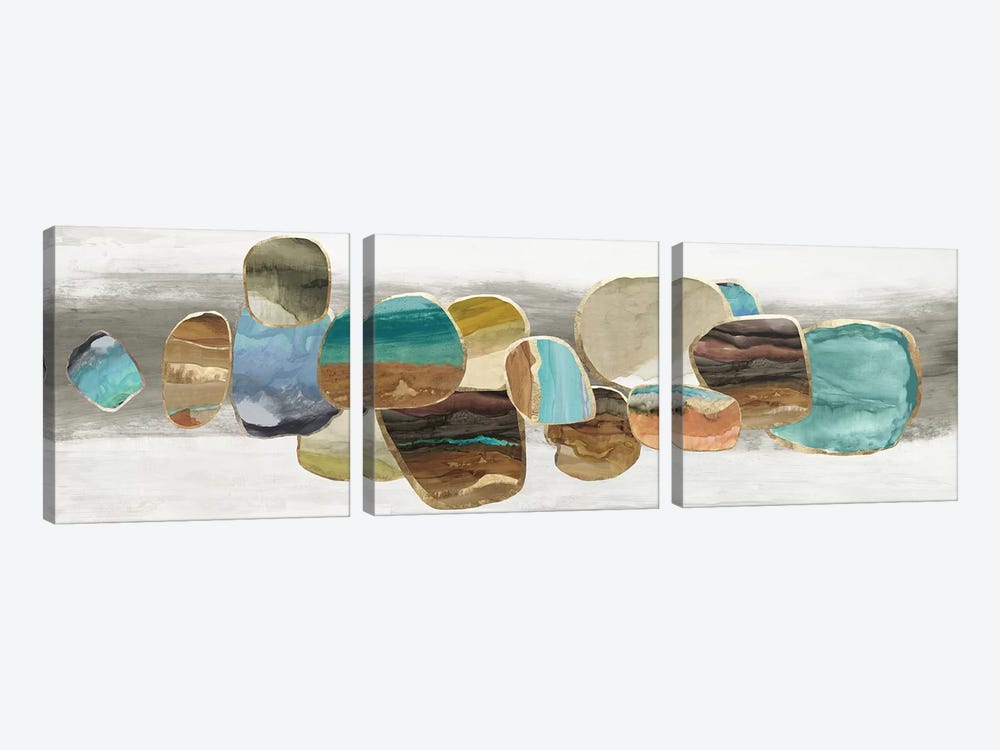 Glided Stones I  by Tom Reeves 3-piece Art Print