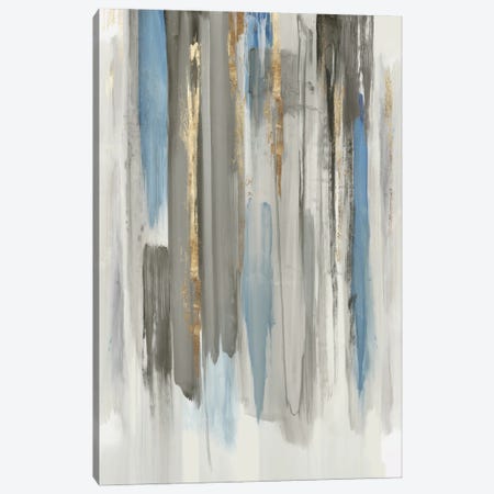 Blue Abstract Lines I Canvas Print #TOR424} by Tom Reeves Canvas Wall Art