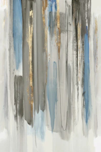 Jane Davies: Blue Abstract Lines I by Tom Reeves