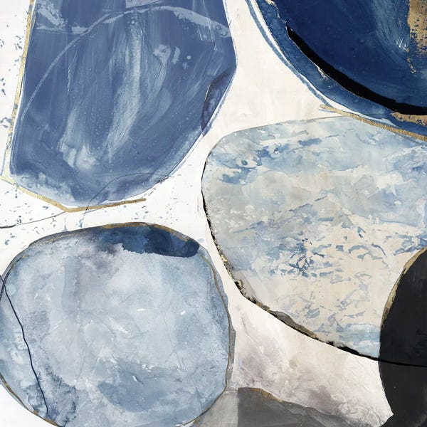 Jane Davies: Overlapping Blue Shapes II by Tom Reeves