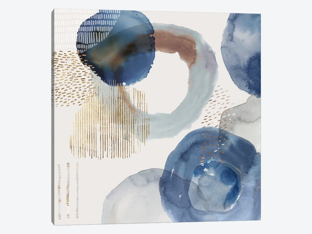 Blue Watercolour Rings I by Tom Reeves 1-piece Canvas Art