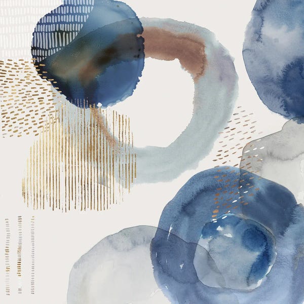 Jane Davies: Blue Watercolour Rings I by Tom Reeves