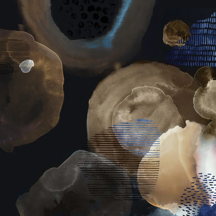 Blue Watercolour Rings II by Tom Reeves wall art