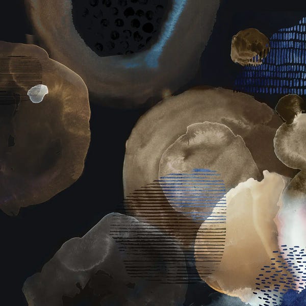 Blue Watercolour Rings II