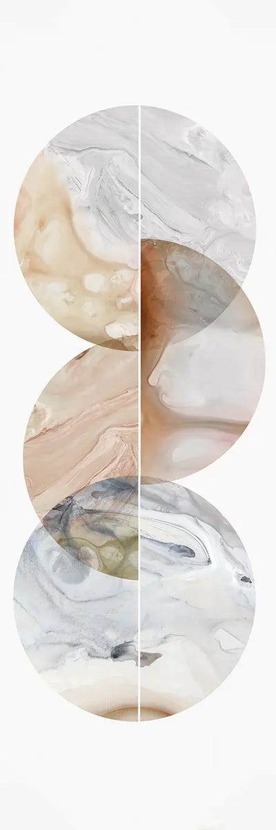 Neutral Marbles II by Tom Reeves multi panel art